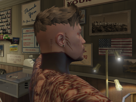 Black neck Face Tattoo for MP Male/Fivem