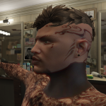 Black neck Face Tattoo for MP Male/Fivem