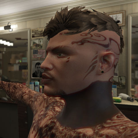 Black neck Face Tattoo for MP Male/Fivem – GTA 5 mod