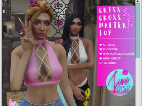 Criss Cross Halter Top for MP Female