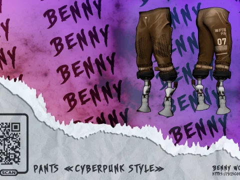 Cyberpunk style pants for MP Male v 1.0