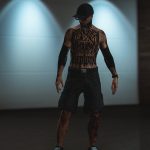 Full body tattoo blackout arms for MP Male 1.1