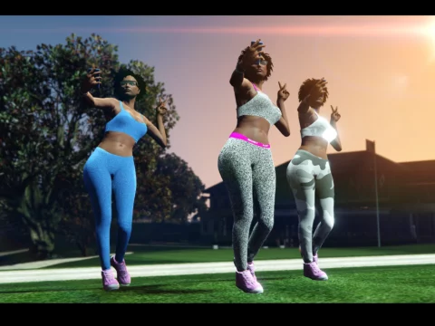 Lower Body One High Polygon Gymnastic + 3 Leggings Updated Version