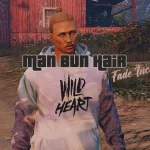 Man Bun Hair For MP Male