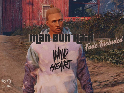 Man Bun Hair For MP Male