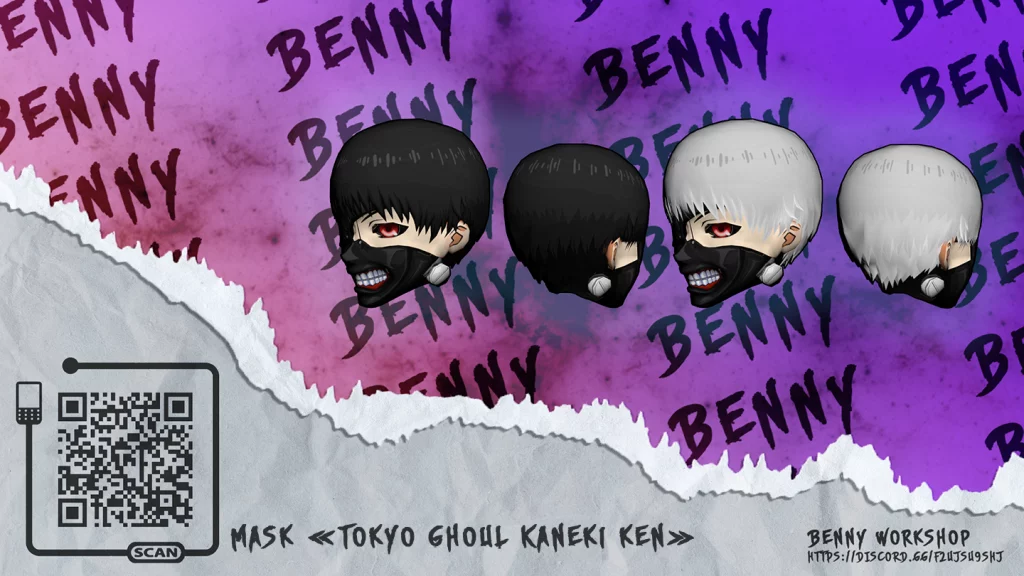 Mask Tokyo ghoul Kaneki Ken for MP Male v 1.0