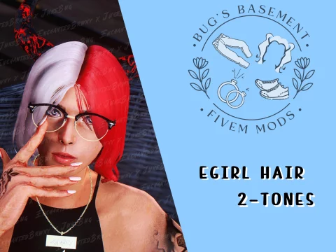 Two Tone E-Girl Hair for MP Male / Female