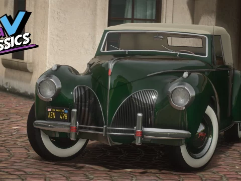 1941 Lincoln Zephyr Convertible [Add-On | Extras | VehFuncs V | LODs] 1.0