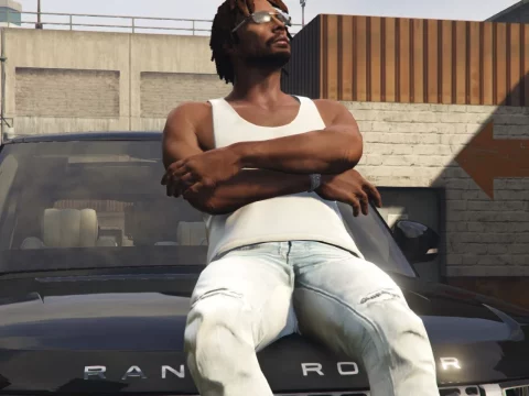 Amiri Denim Ripped Jeans For MP Male 4K Textures
