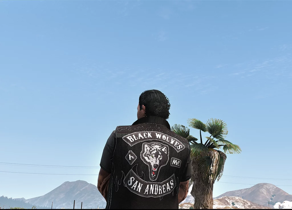 Black Wolves MC Vest for MP Male 1.0