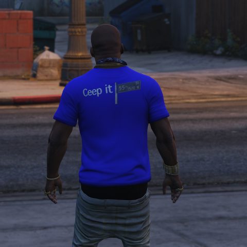 Crip Mac Ceep It 55th st shirt 1.1 – GTA 5 mod