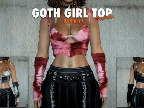 Goth girl top for mp Female