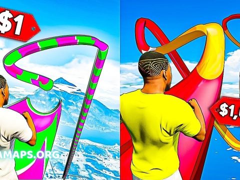 $1 vs $1000 Water Slides