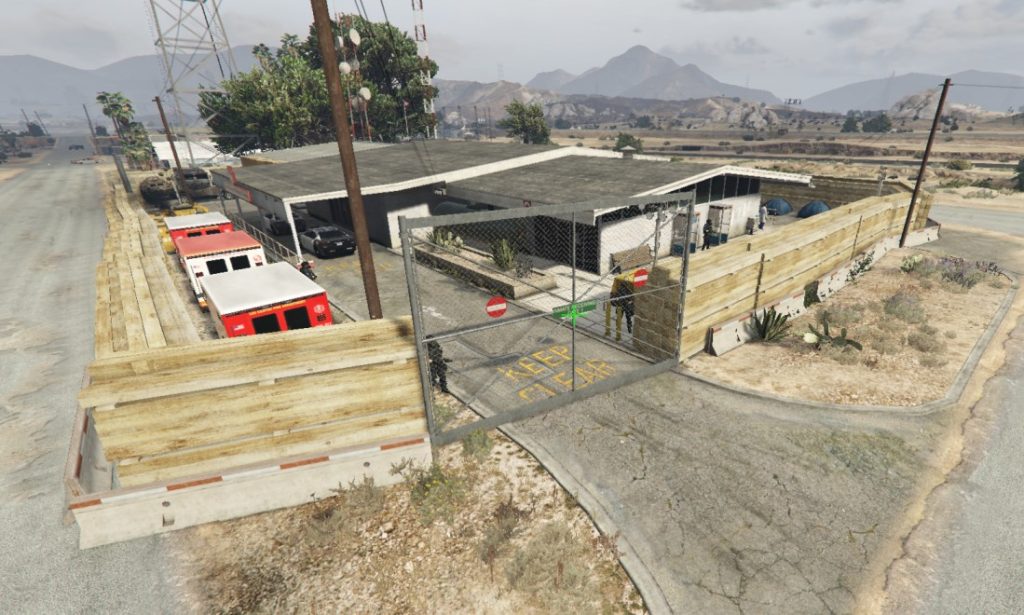 Anti-zombie - Sandy Shores police base (MENYOO) V1.2