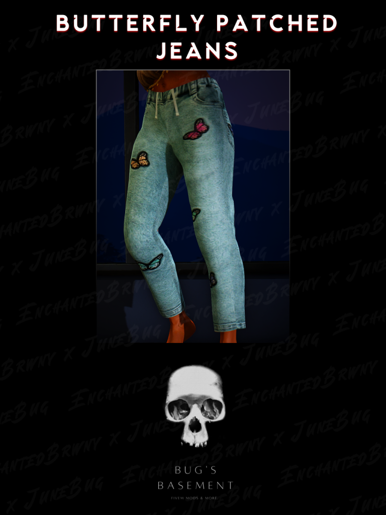 Butterfly Patch Jeans Final