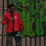 Celine Satin Black/Red Coaches Jacket for MP Male