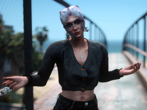 Double braid ponytail for MP Female 1.0