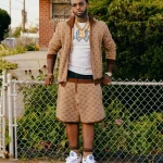 Gucci Wide-Leg Logo-Jacquard Wool And Cotton-Blend Shorts For MP Male 4K Textures