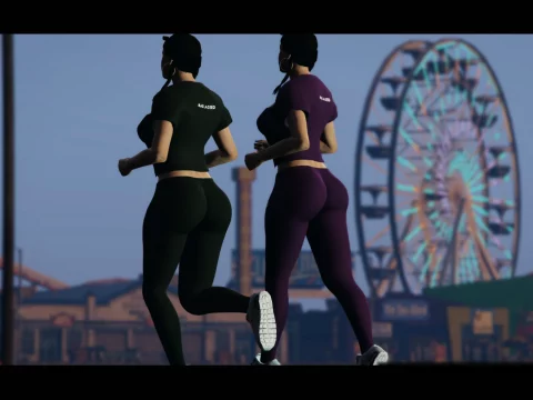 Gymnastic Leggings & Top Mad Aced Design Female Ped High Poly