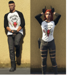 Stranger Things Hellfire & Surferboy Pizza shirt + undershirt for MP Female / Male [SP/ FiveM] 2.1