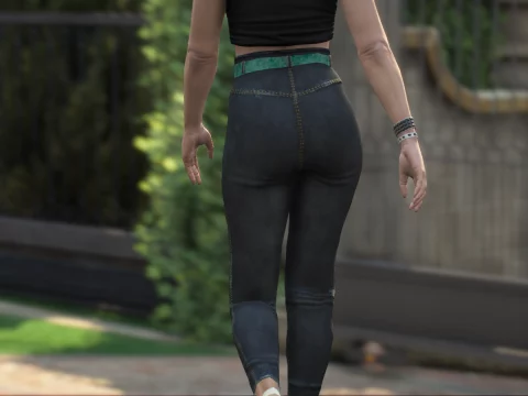 High-Waisted Jeans for MP Female 1.0