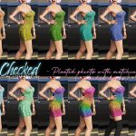Little Checked - dress (skirt + corset) + overknees for MP female 1.0