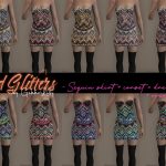 Island Glitters - sequin dresses (skirt + corset) for MP female 1.0.1