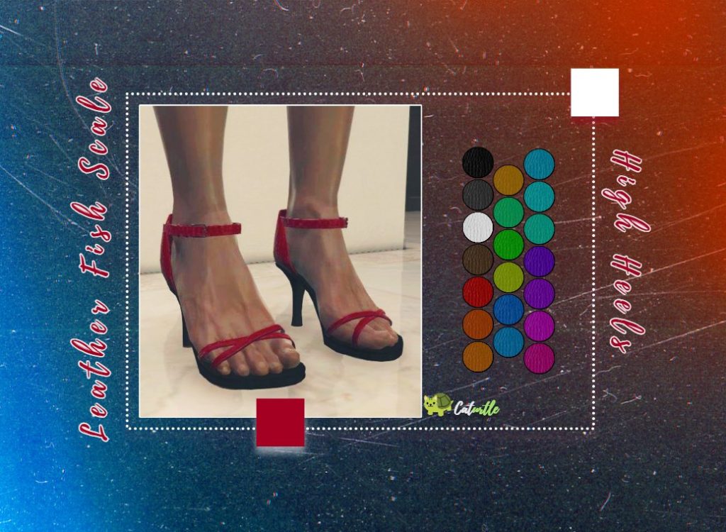 Leather Fish Scale High Heels for MP Female 1.0