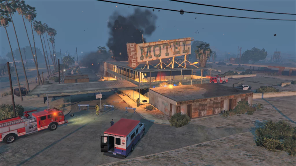 Sandy Shores Motel On Fire 1.0