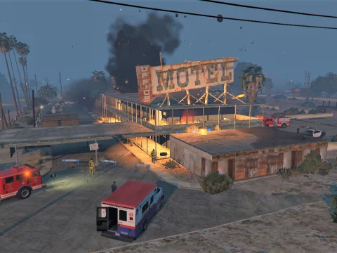 Sandy Shores Motel On Fire 1.0