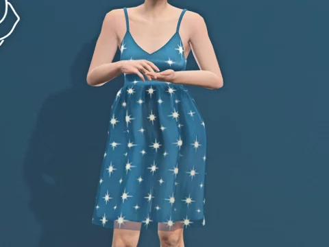 Starry Chiffon Dress