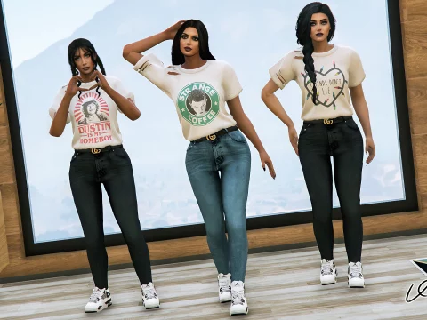 Stranger Things Shirt Pack for MP Female 1.0
