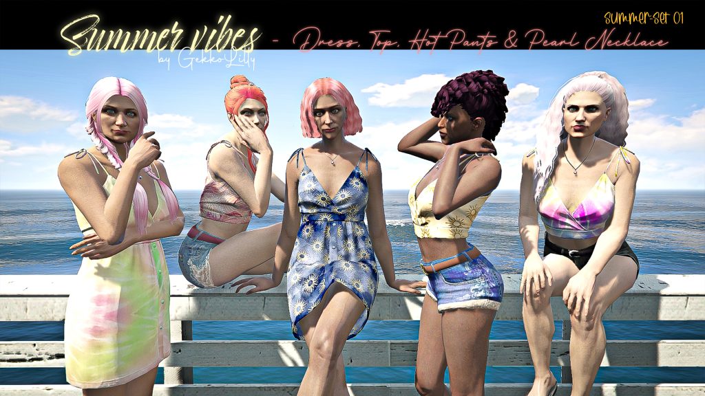 Summer Vibes - Dress, Top, Hot Pants & Necklace for MP female 1.0