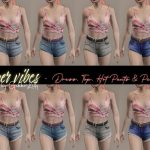 Summer Vibes - Dress, Top, Hot Pants & Necklace for MP female 1.0