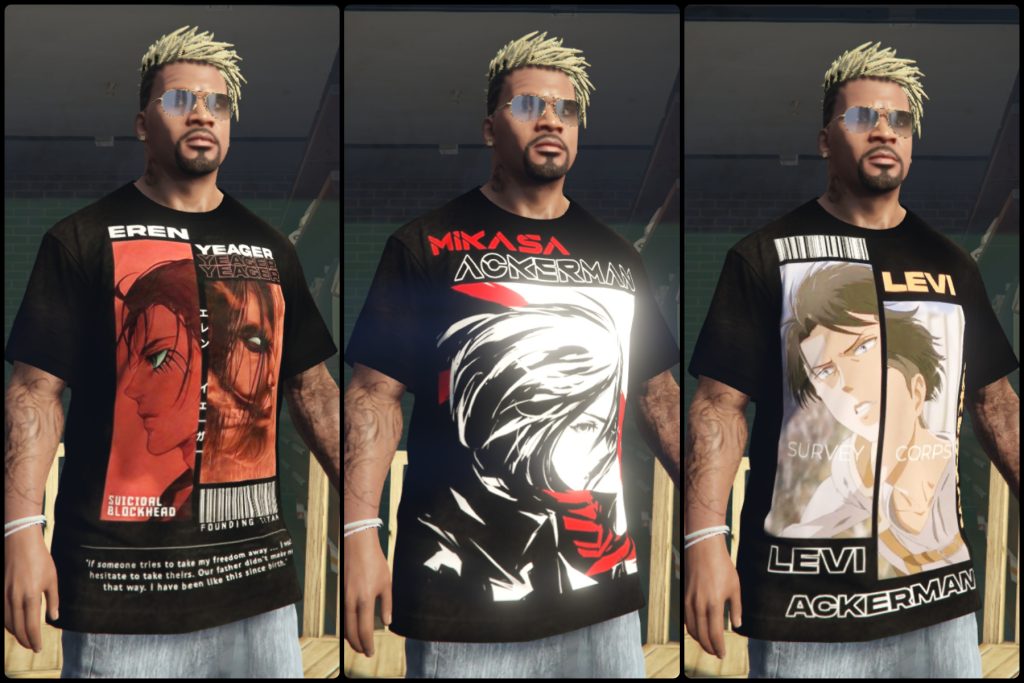 Attack on Titan T-shirt Pack for franklin 1.0