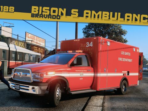 Bravado Bison S Ambulance [Add-On | Replace | Liveries | Template] v1.0.1