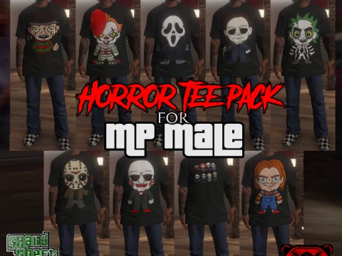 Horror T-shirt Pack for MP Male 1.0