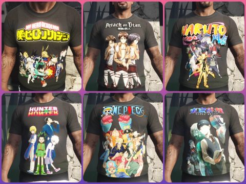 Japanese Anime T-shirt Pack for Franklin. 1.0