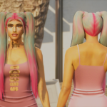 Long pigtails hairstyle for MP Female 1.0