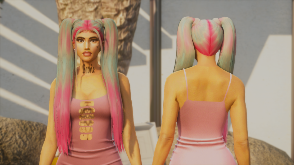 Long pigtails hairstyle for MP Female 1.0