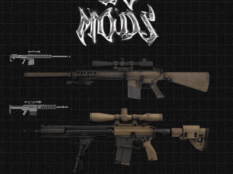 M110 and G28 sniper rifles(MK1 MK2) [Replace / FiveM / Rage MP]