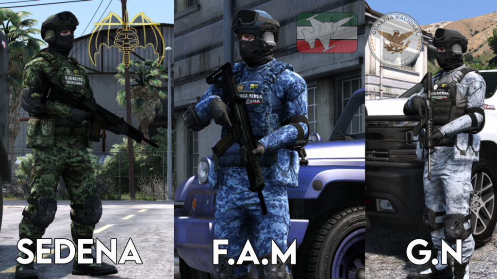 Outfit Ejercito Mexicano, GN, Fuerza Aerea | Mexico Mod [SP/FiveM] BETA 1.0