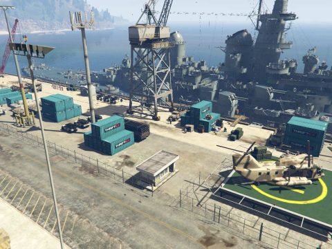 Army Base At Los Santos Docks [Menyoo] 1.0