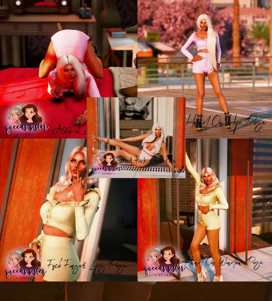 Bad Rich Girl Pose Pack for MP Female 1.0