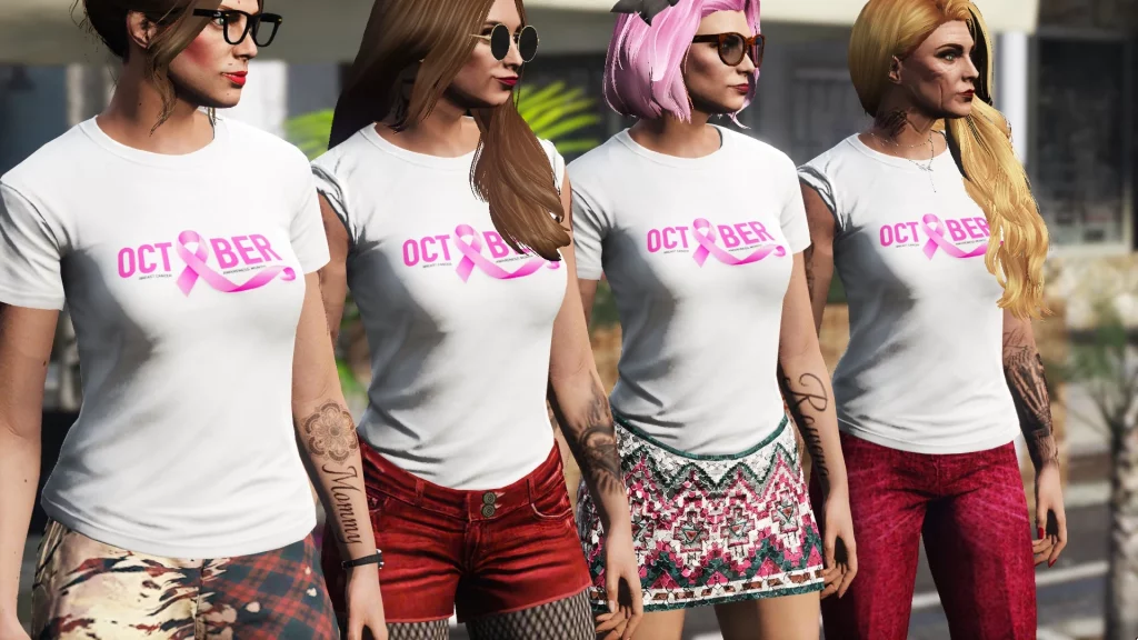 Breast Cancer Awareness T-shirt pack for MP Female 1.1