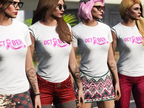 Breast Cancer Awareness T-shirt pack for MP Female 1.1
