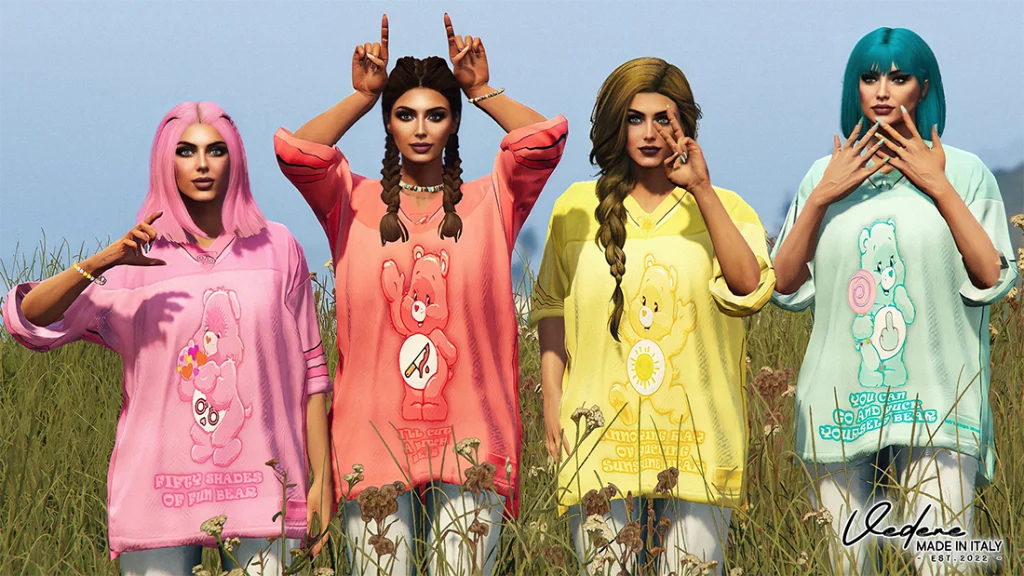 Don't Care Bears Shirt Pack for MP Female 1.0