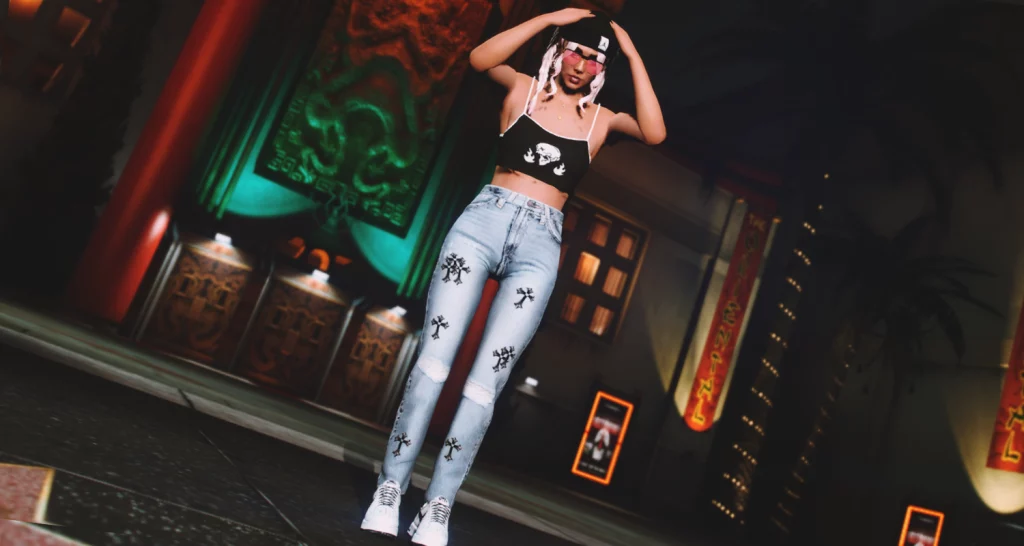 Chrome Hearts Jeans for MP Female 1.0