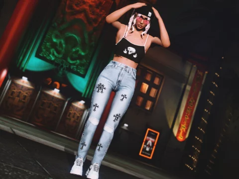 Chrome Hearts Jeans for MP Female 1.0