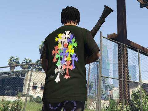Chrome Hearts Multi Color Cross Cemetery T-Shirt 1.0